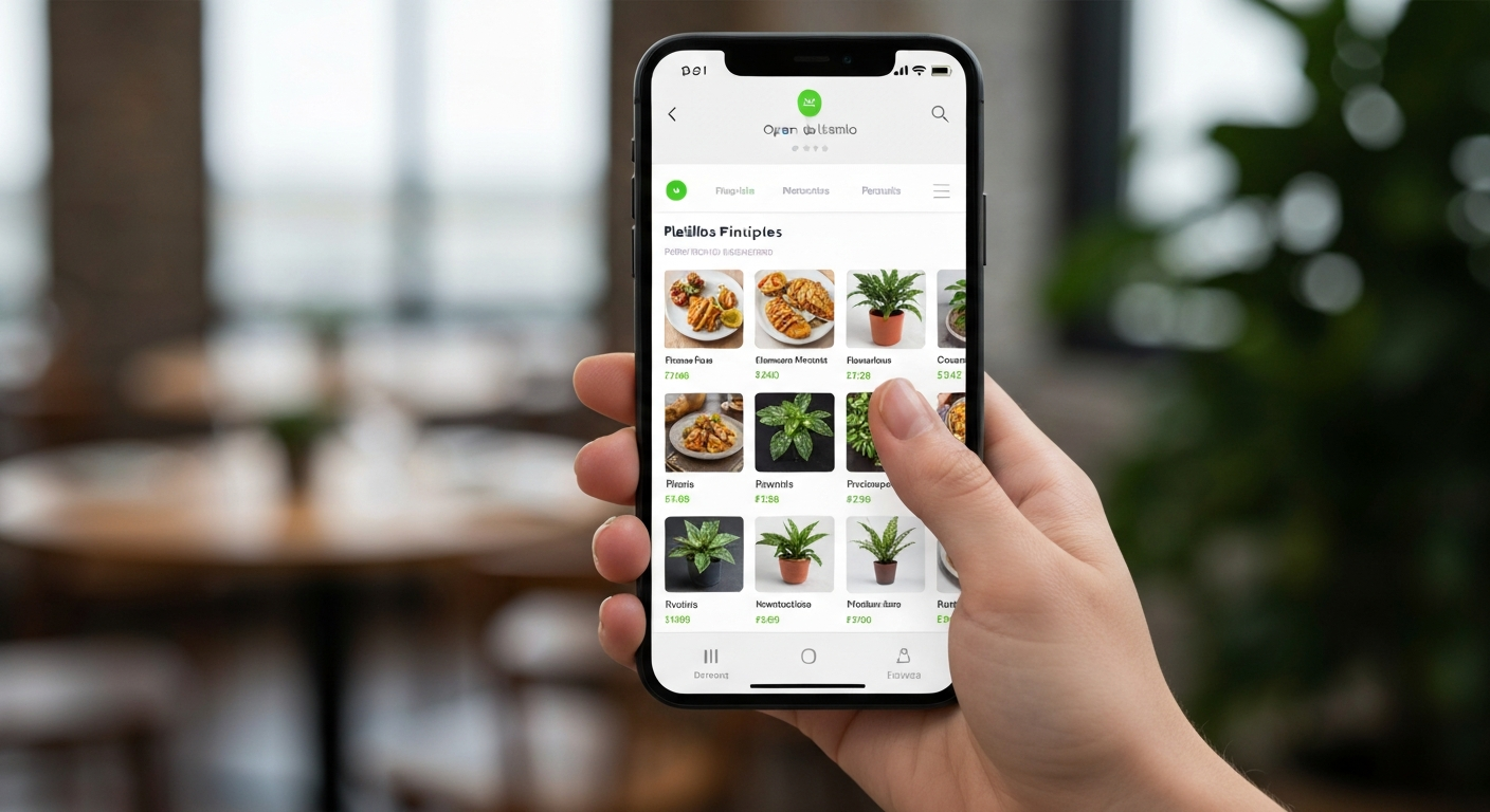 Ilustración de menú o catálogo digital