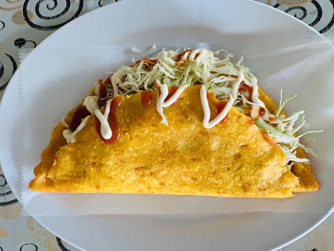 Toasted tortilla with fillings